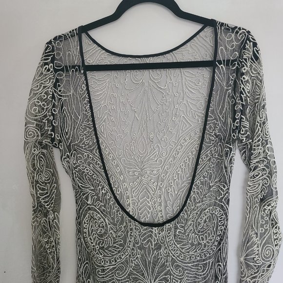 Free People Sheer Embroidered Dress - Picture 5 of 5